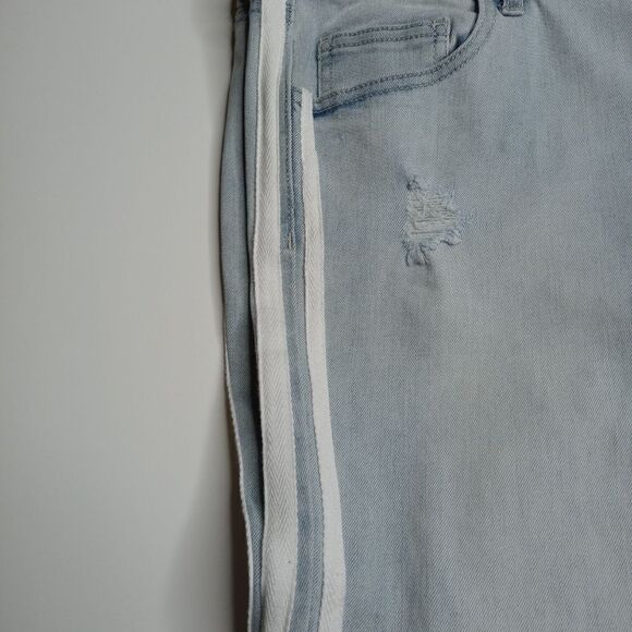 GB Gianni Bini Tuxedo Stripe Raw Step Hem Jeans - Picture 3 of 9